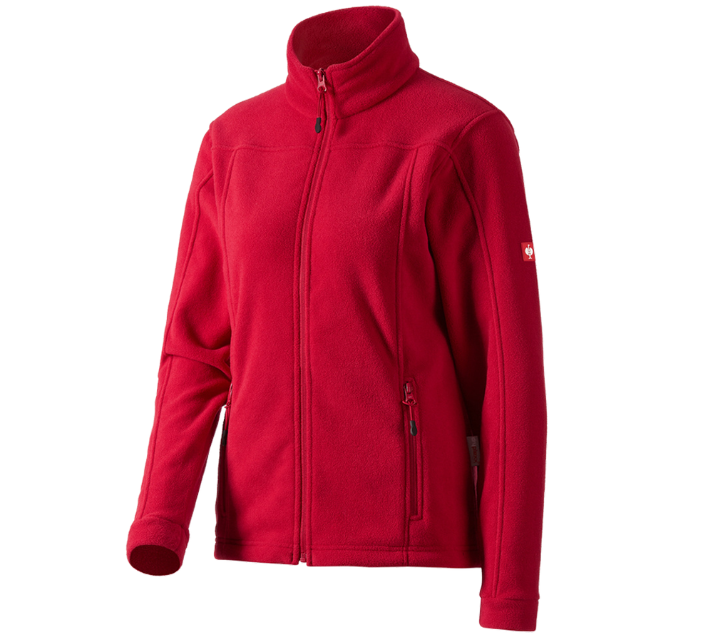 Work Jackets: Ladies' Fleece Jacket e.s.classic + red