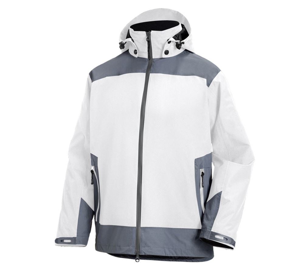 Work Jackets: e.s. 3 in 1 functional jacket, men + white/grey