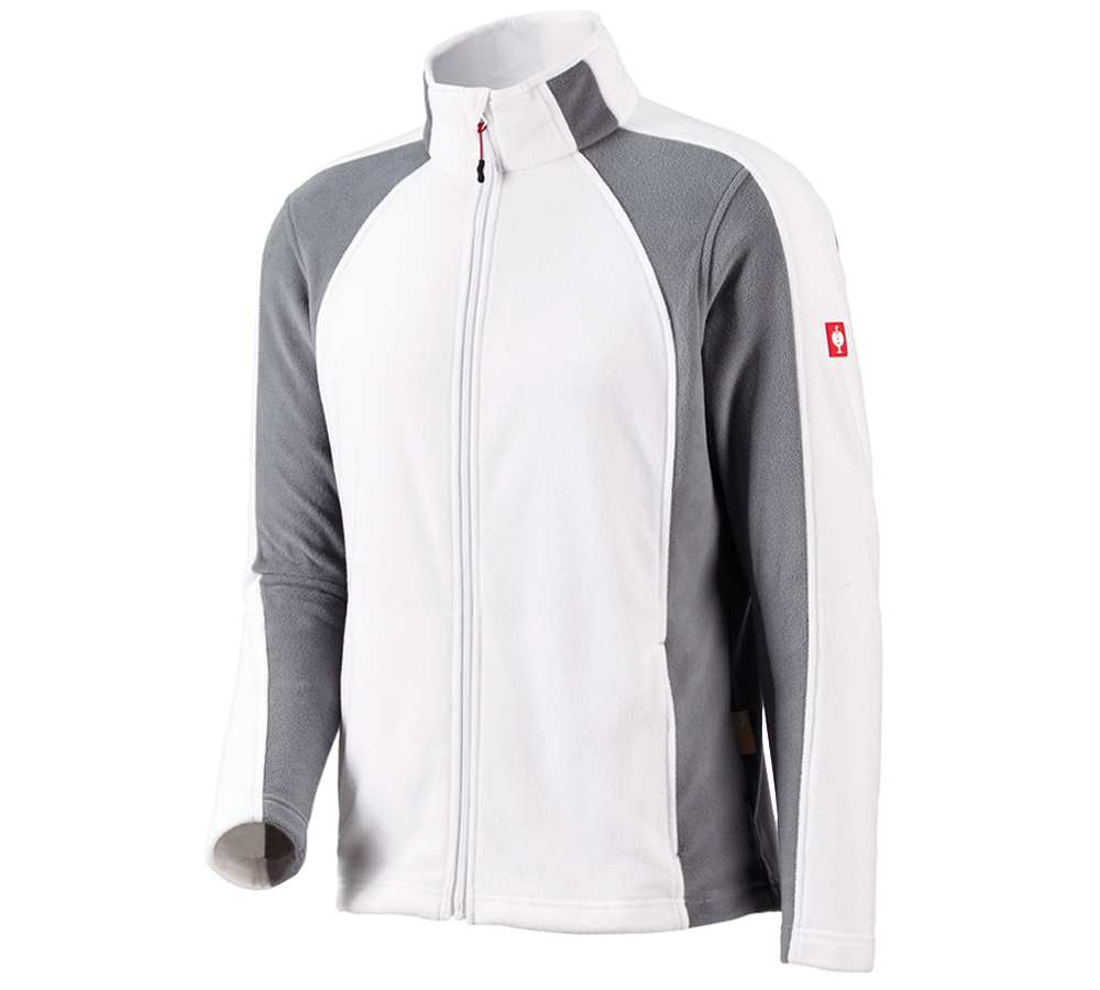 Plumbers / Installers: Microfleece jacket dryplexx® micro + white/grey
