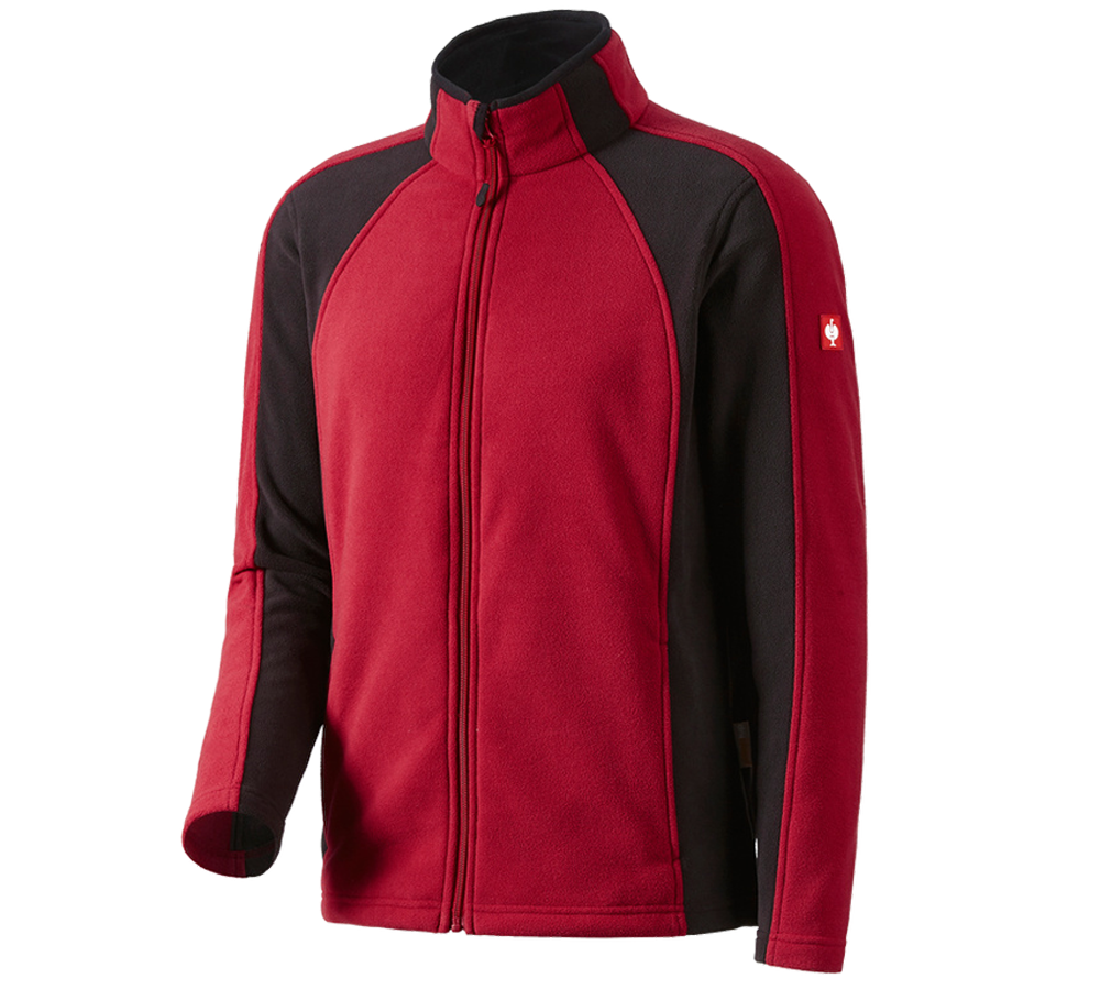 Cold: Microfleece jacket dryplexx® micro + red/black