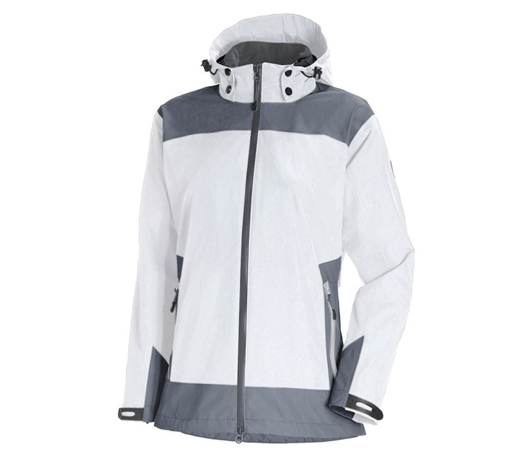 Work Jackets: e.s. 3 in 1 ladies' Functional jacket + white/grey