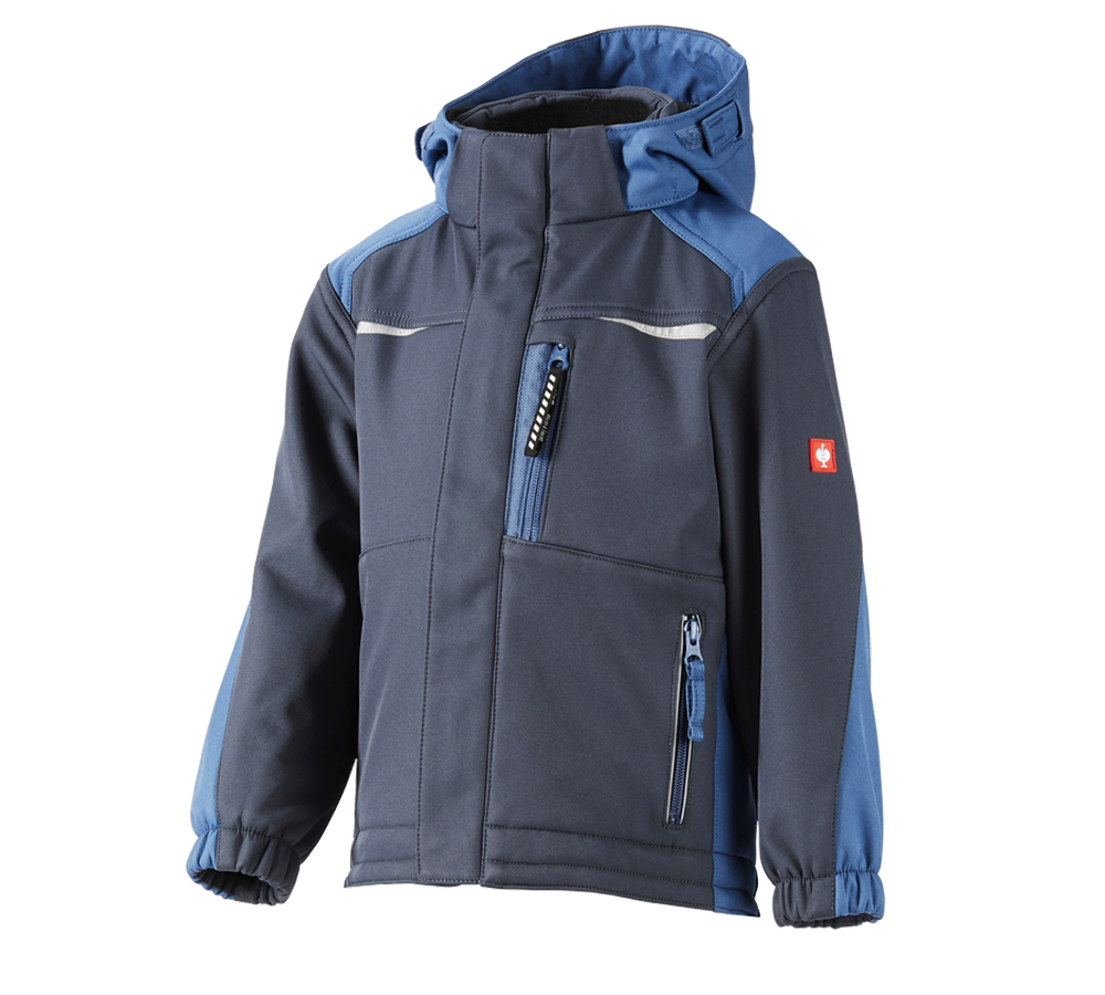 Jackets: Children's softshell jacket e.s.motion + pacific/cobalt