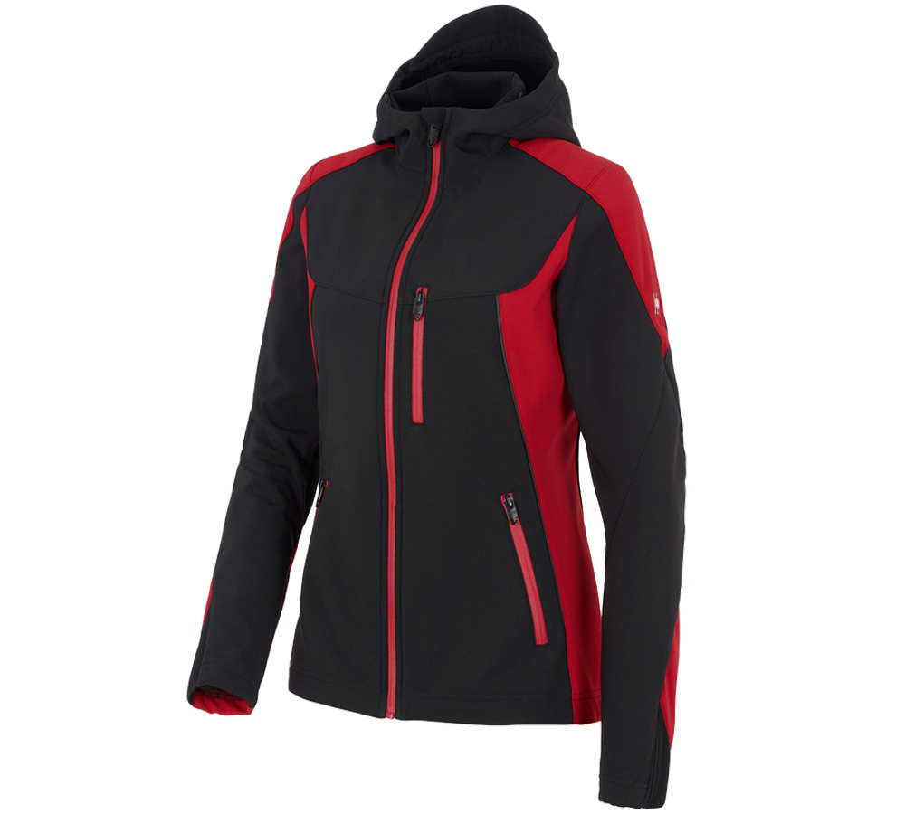 Gardening / Forestry / Farming: Softshell jacket e.s.vision, ladies' + black/red