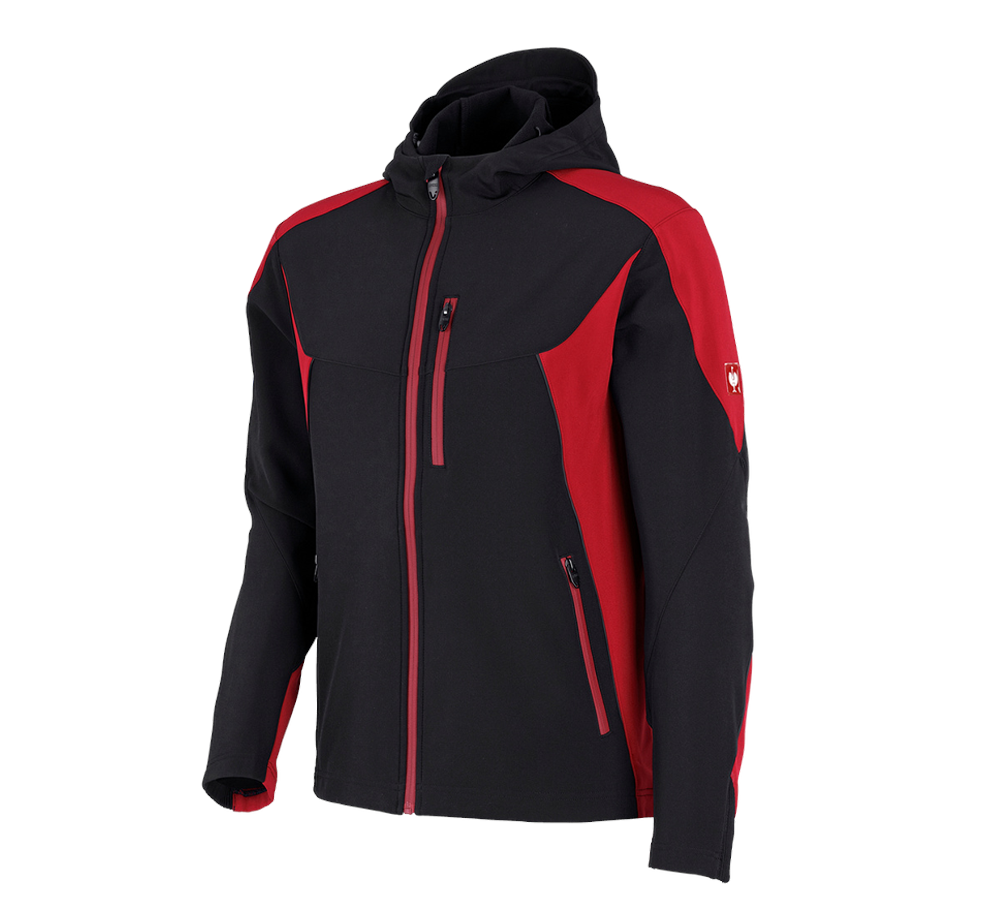 Joiners / Carpenters: Softshell jacket e.s.vision + black/red