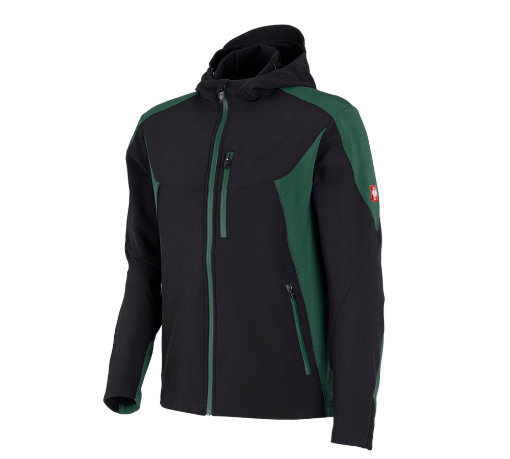 Joiners / Carpenters: Softshell jacket e.s.vision + black/green