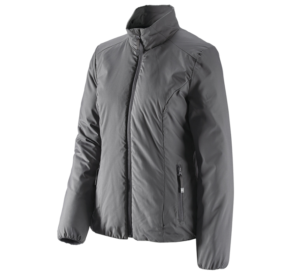 Work Jackets: e.s. Padded jacket CI, ladies' + anthracite