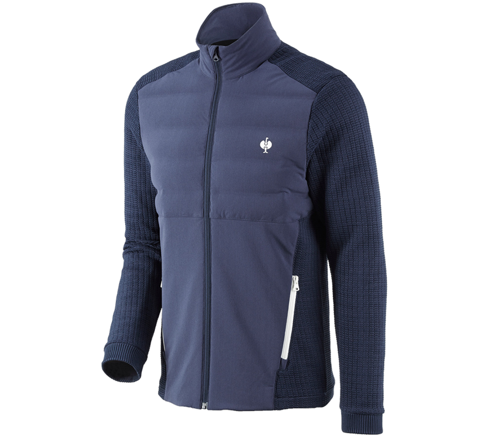 Topics: Hybrid knitted jacket e.s.trail + deepblue/white