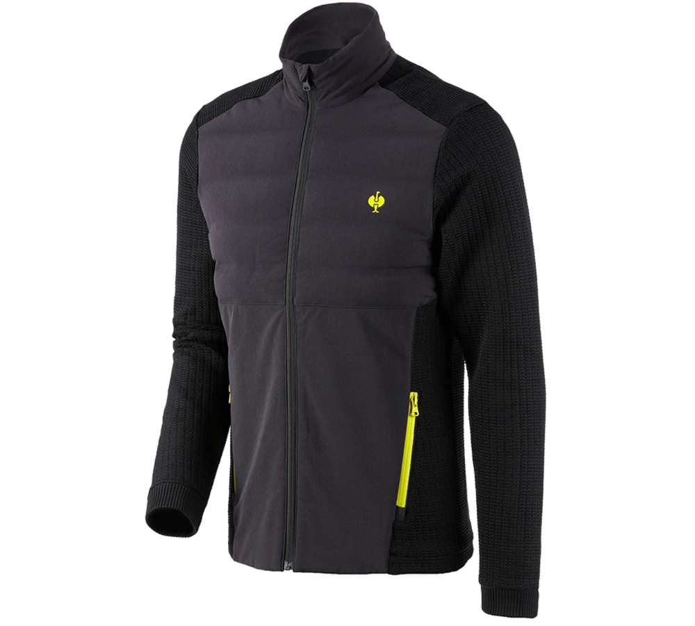 Topics: Hybrid knitted jacket e.s.trail + black/acid yellow