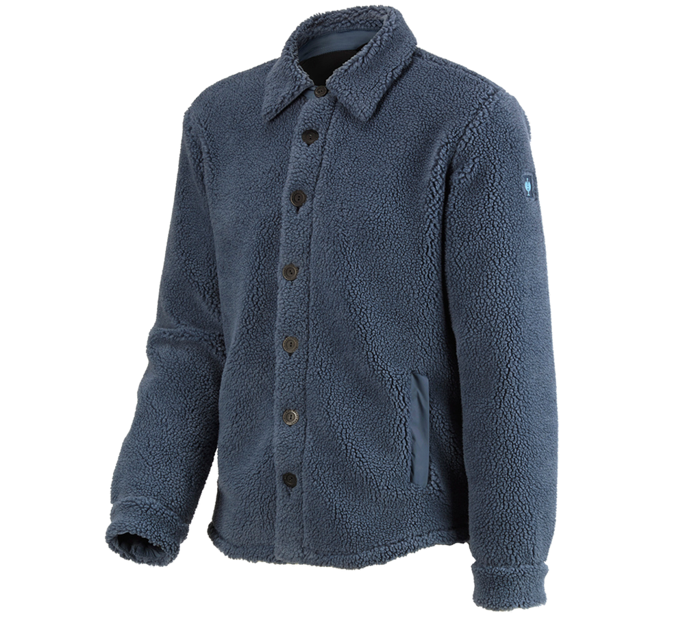 Work Jackets: Faux fur jacket e.s.iconic + oxidblue