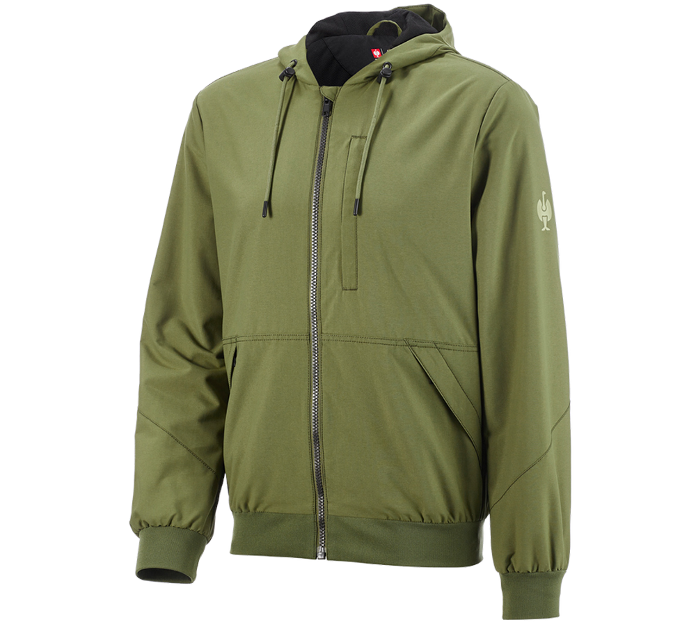 Clothing: Hooded jacket e.s.iconic + mountaingreen