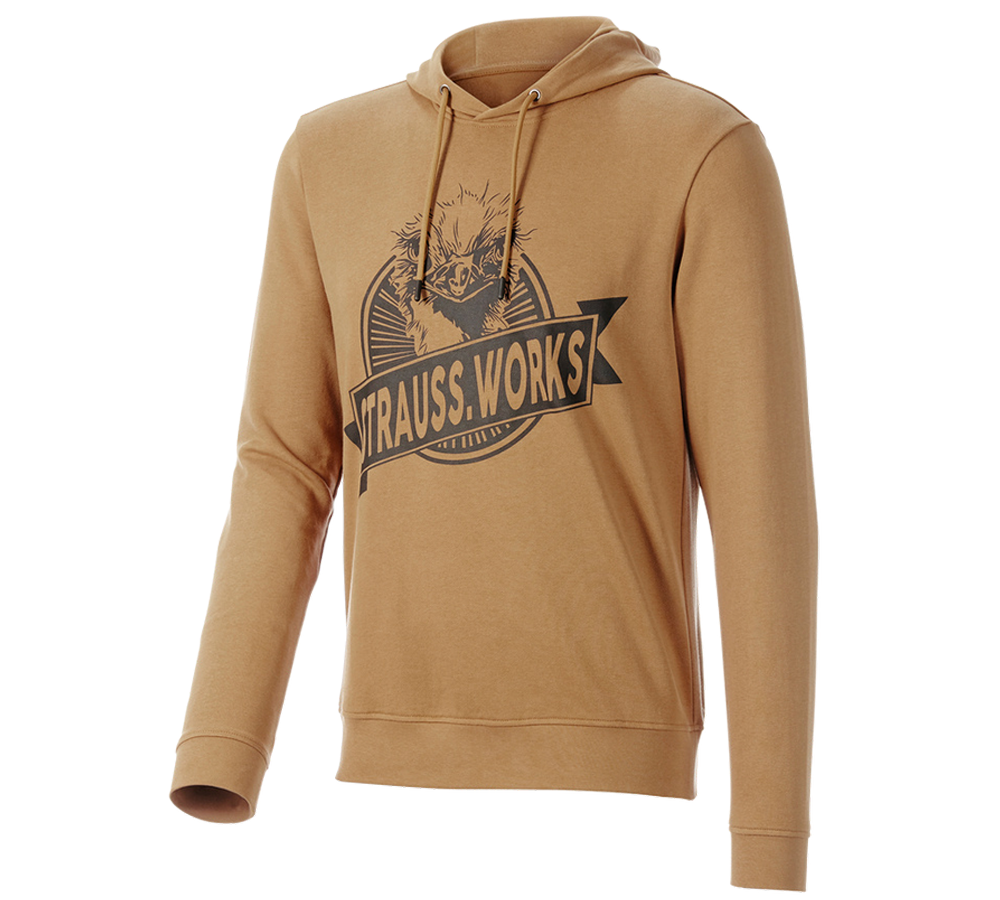 Överdelar: Hoody-Sweatshirt e.s.iconic works + mandelbrun