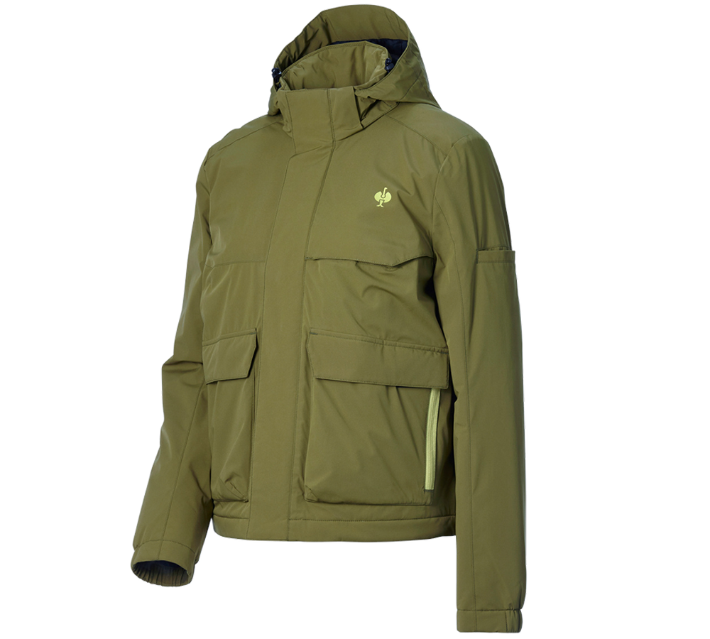 Clothing: Winter jacket e.s.trail, ladies' + junipergreen/limegreen