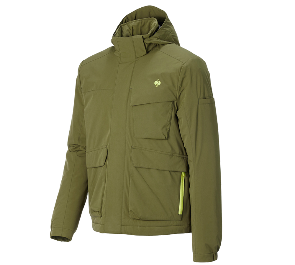 Work Jackets: Winter jacket e.s.trail + junipergreen/limegreen