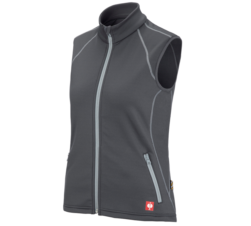 Work Body Warmer: Funct. bodyw. thermo stretch e.s.motion 2020,lad. + anthracite/platinum