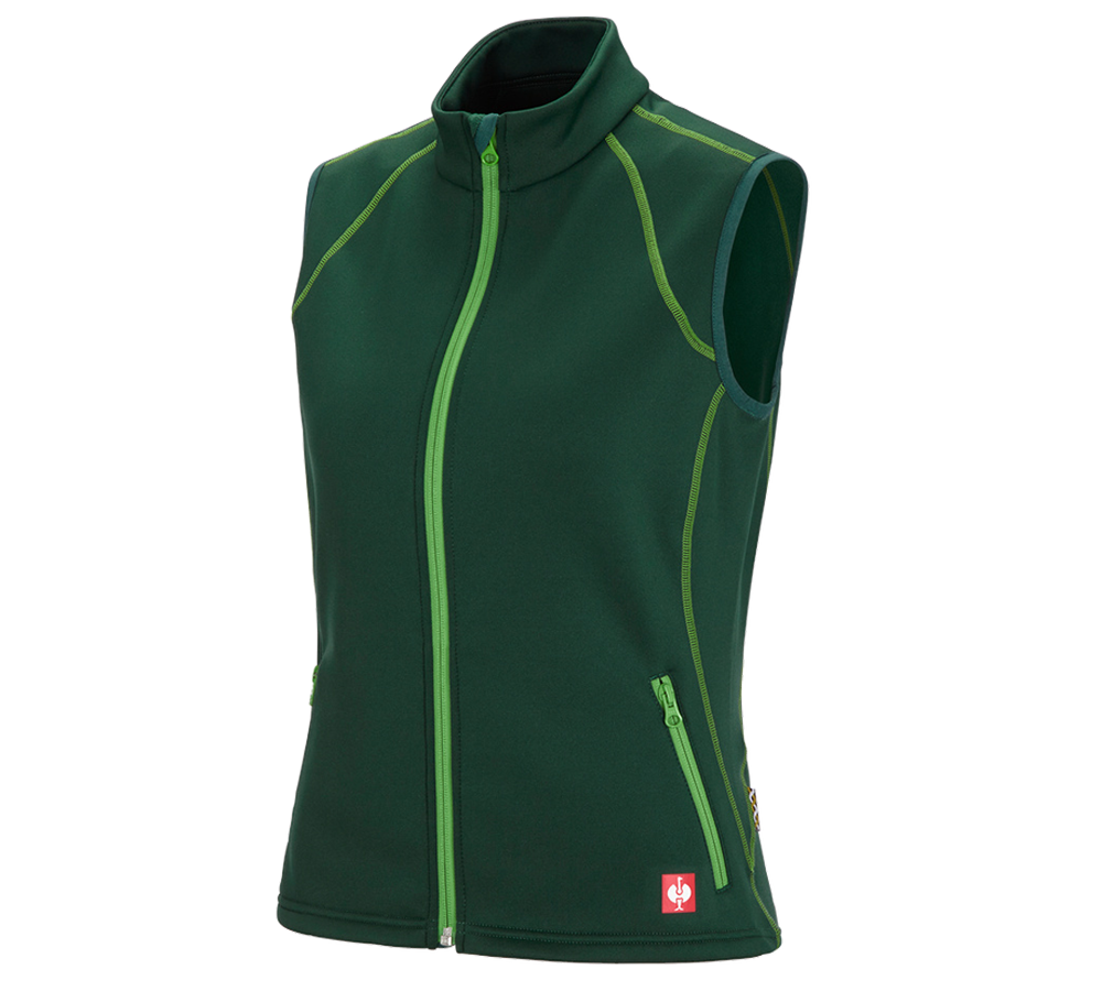 Work Body Warmer: Funct. bodyw. thermo stretch e.s.motion 2020,lad. + green/seagreen