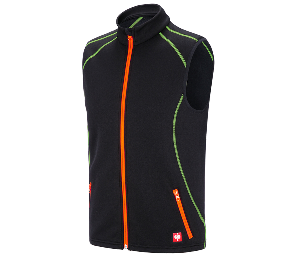 Plumbers / Installers: Function bodywarmer thermo stretch e.s.motion 2020 + black/high-vis yellow/high-vis orange