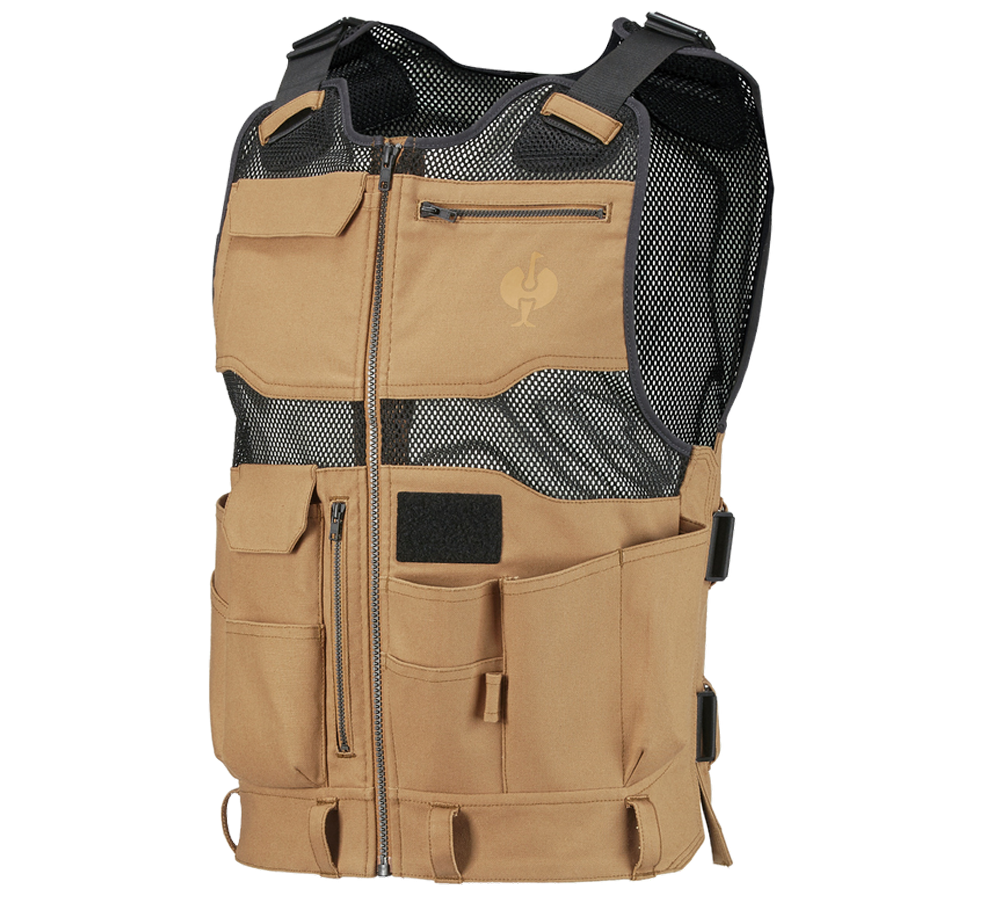 Work Body Warmer: Tool vest e.s.iconic + almondbrown/black