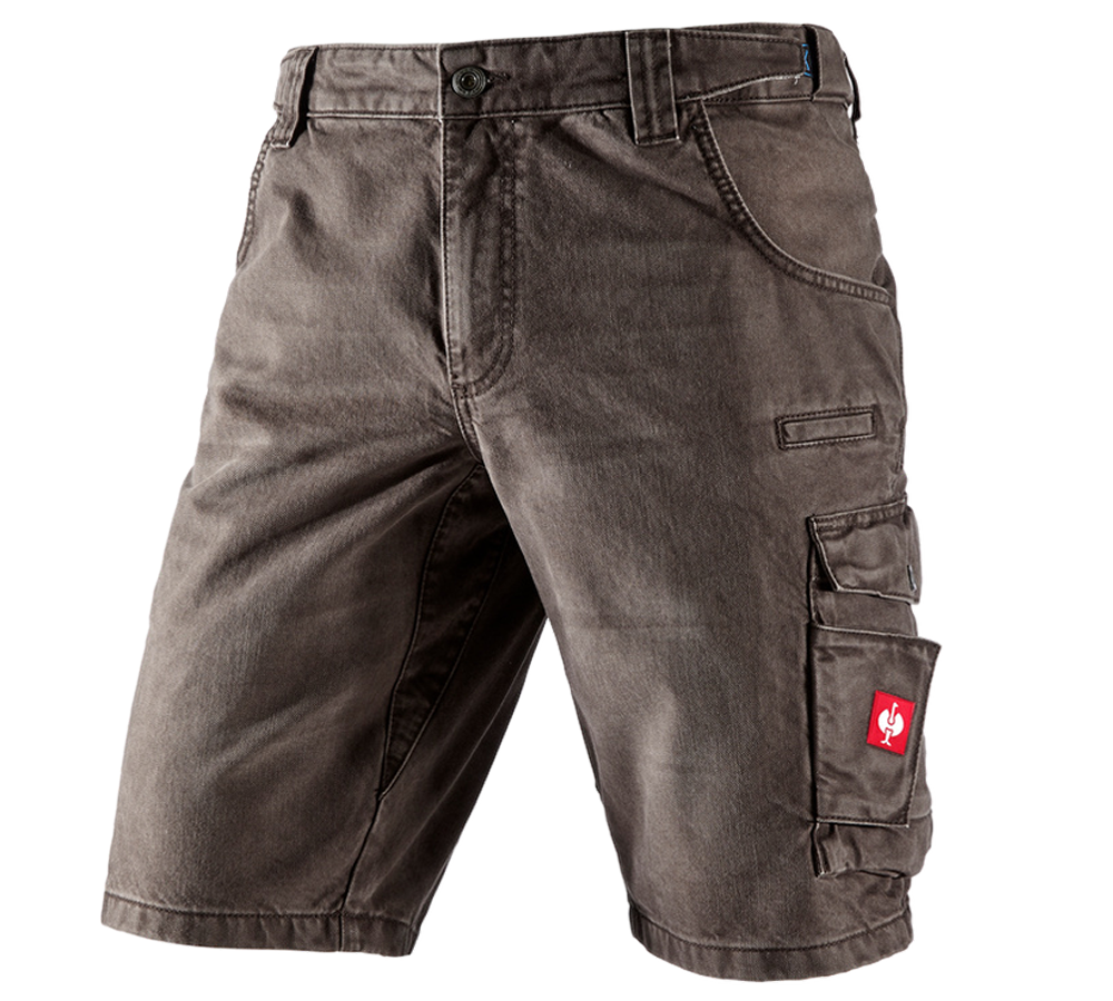 Snickare: e.s. worker-jeansshorts + kastanj