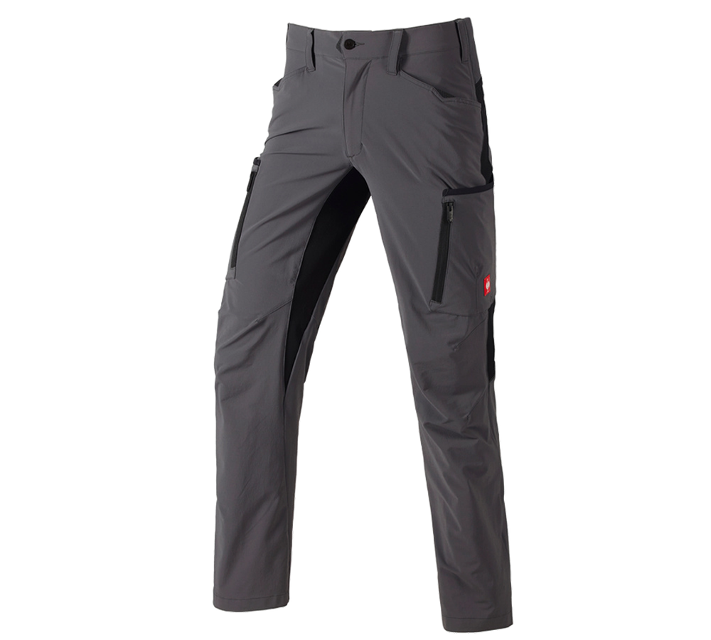 Work Trousers: Cargo trousers e.s.vision stretch, men's + anthracite