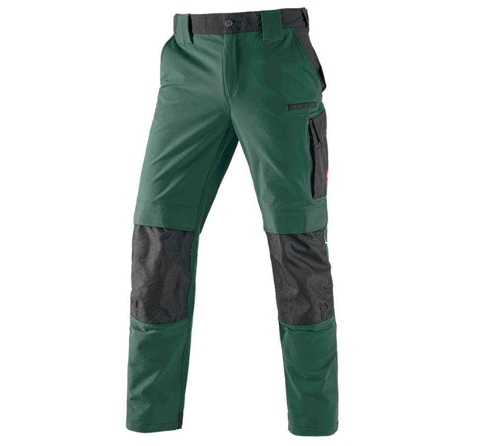 Plumbers / Installers: Functional trousers e.s.dynashield + green/black
