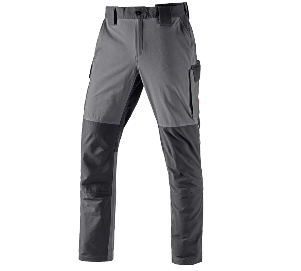 Plumbers / Installers: Functional cargo trousers e.s.dynashield + cement/graphite