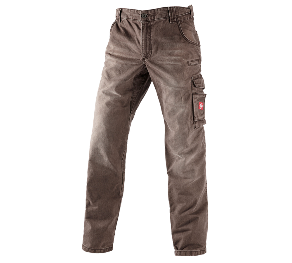 Snickare: e.s. worker-jeans + kastanj