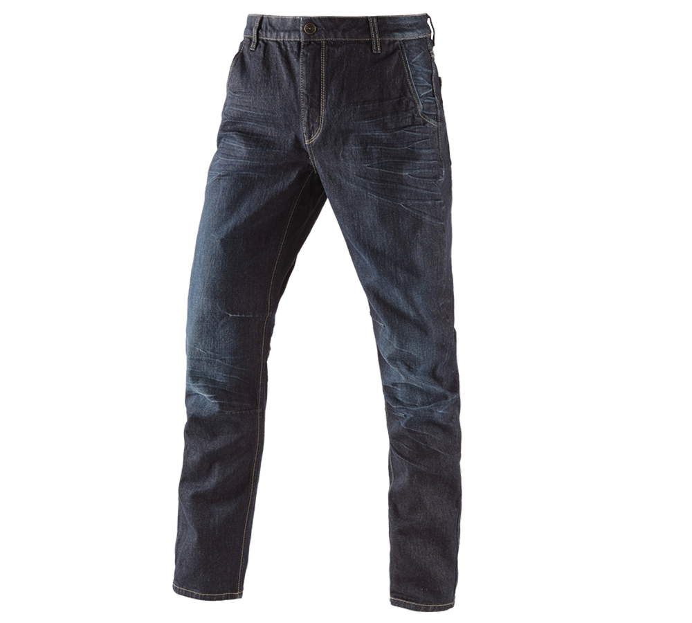 Plumbers / Installers: e.s. 5-pocket jeans POWERdenim + darkwashed