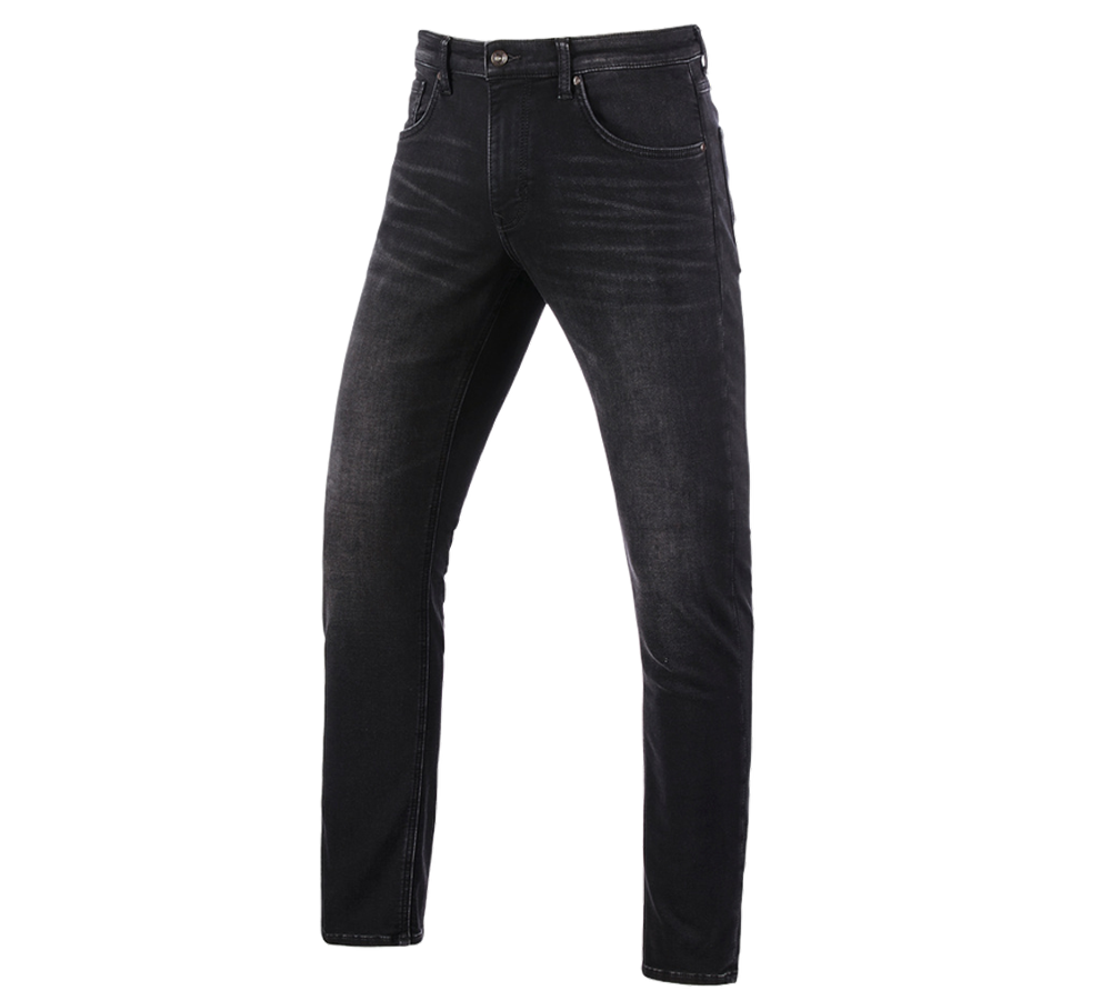 Teman: e.s. 5-fickors-jeans jog-denim + blackwashed