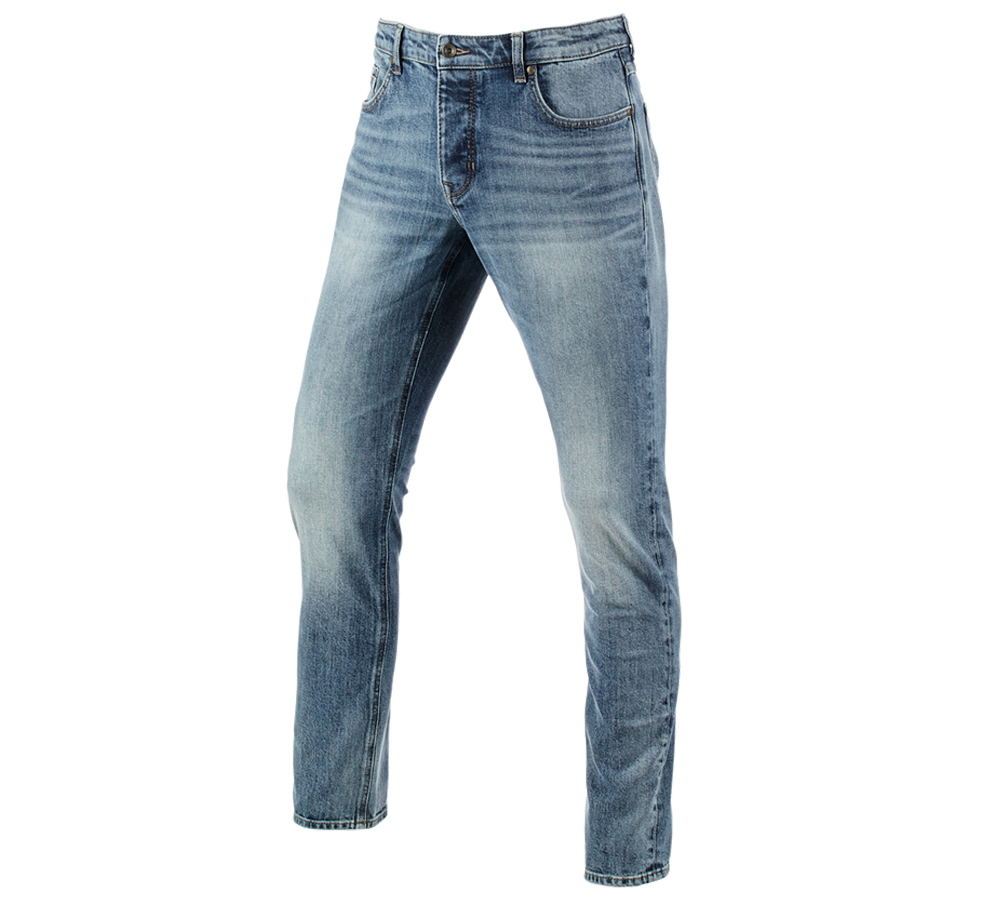 Work Trousers: e.s. 5-pocket stretch jeans, slim + stonewashed