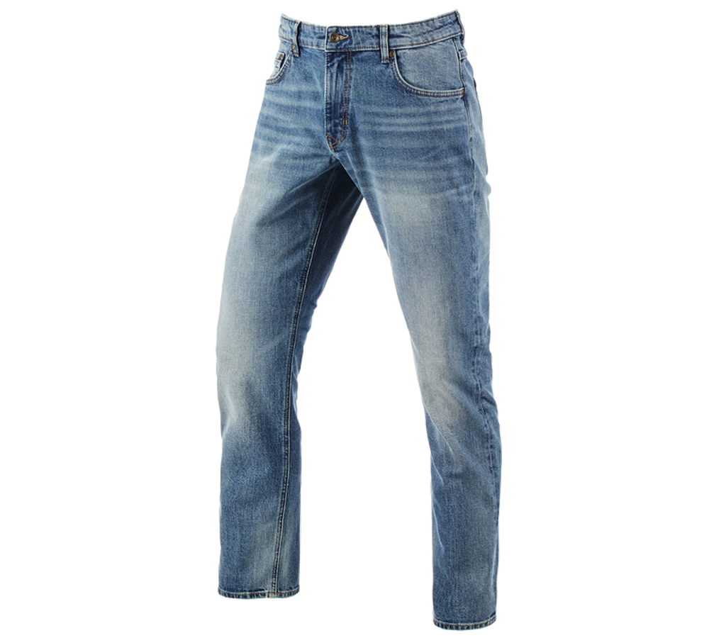 Topics: e.s. 5-pocket stretch jeans, straight + stonewashed