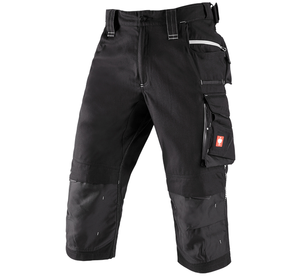 Work Trousers: 3/4 length trousers e.s.motion 2020 + black/platinum