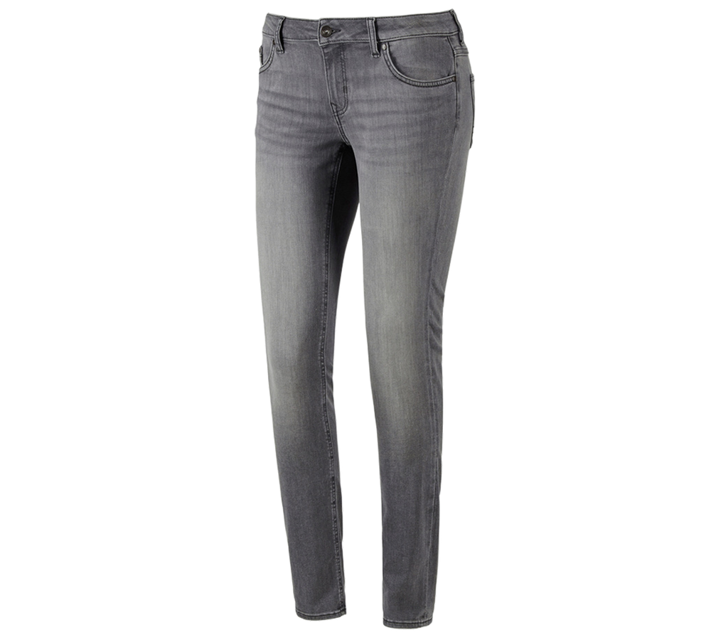 Arbetsbyxor: e.s. 5-fickors-stretch-jeans, dam + graphitewashed