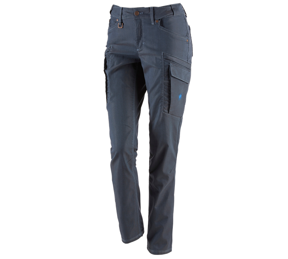 Work Trousers: Cargo trousers e.s.vintage, ladies' + arcticblue