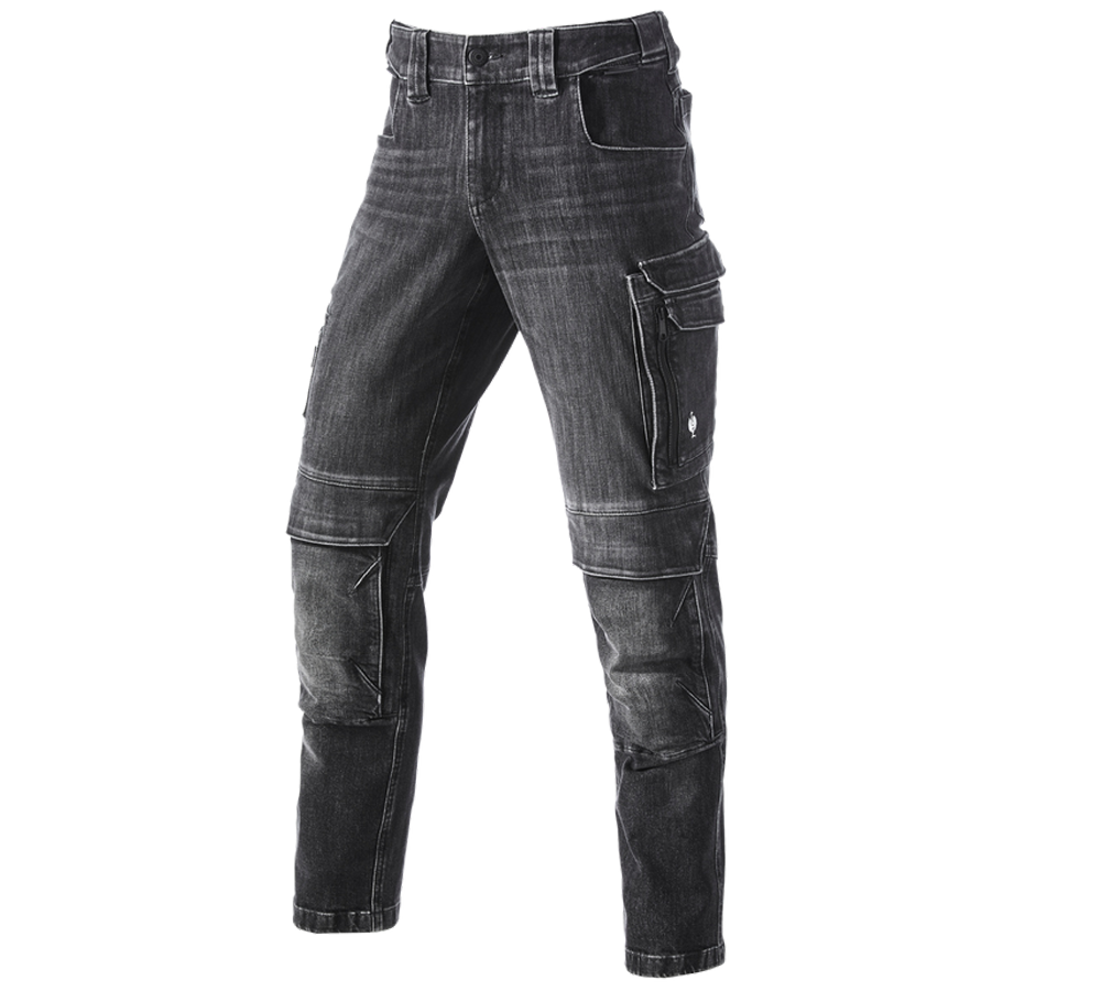 Arbetsbyxor: Cargo worker-jeans e.s.concrete + blackwashed