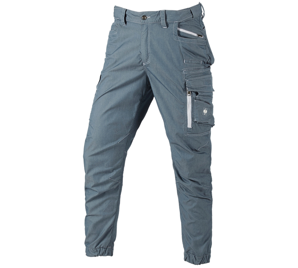 Work Trousers: Cargo trousers e.s.motion ten summer + smokeblue