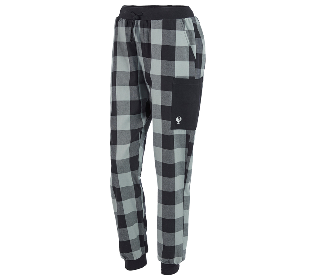 Presentidéer: e.s. Pyjamas byxa, dam + stormgrå/svart