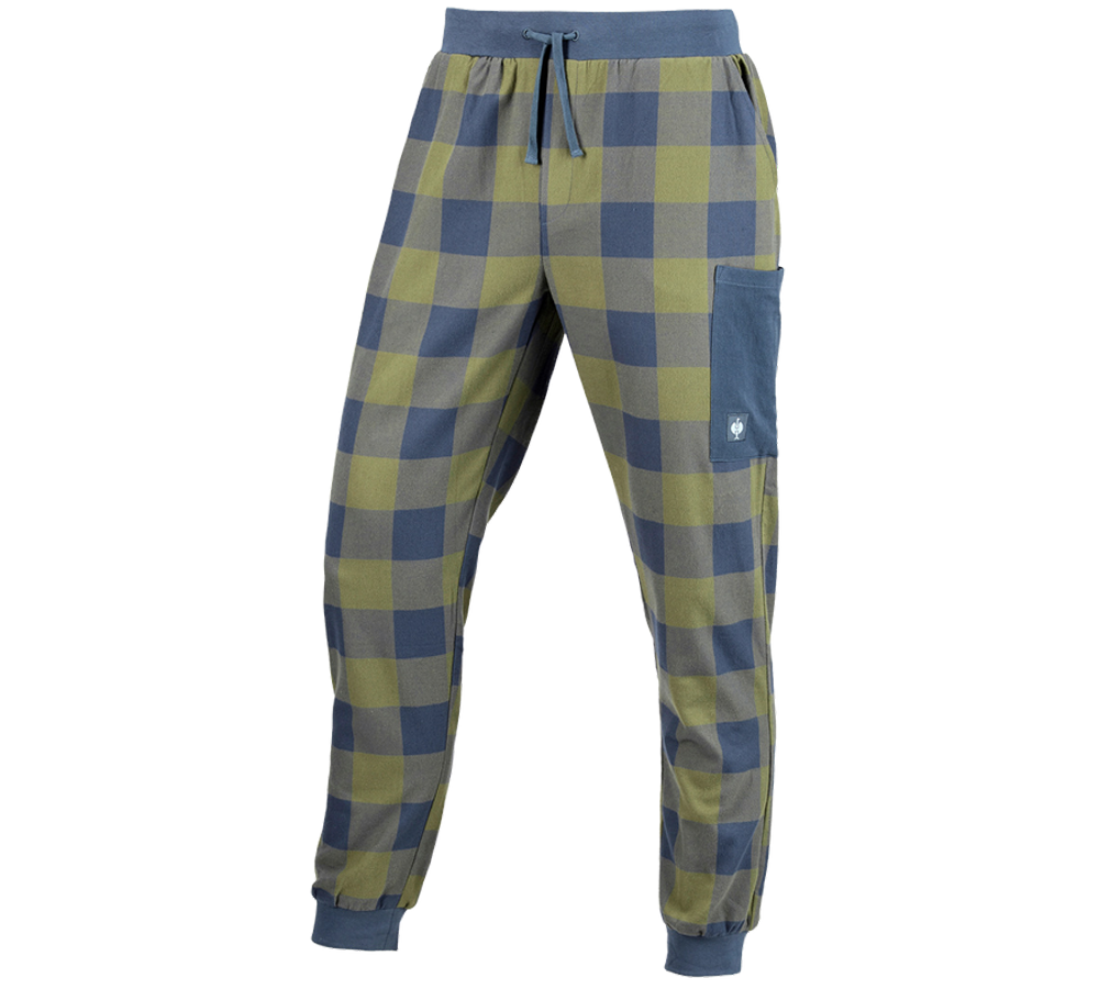 Accessoarer: e.s. Pyjamas byxa + berggrön/oxidblå