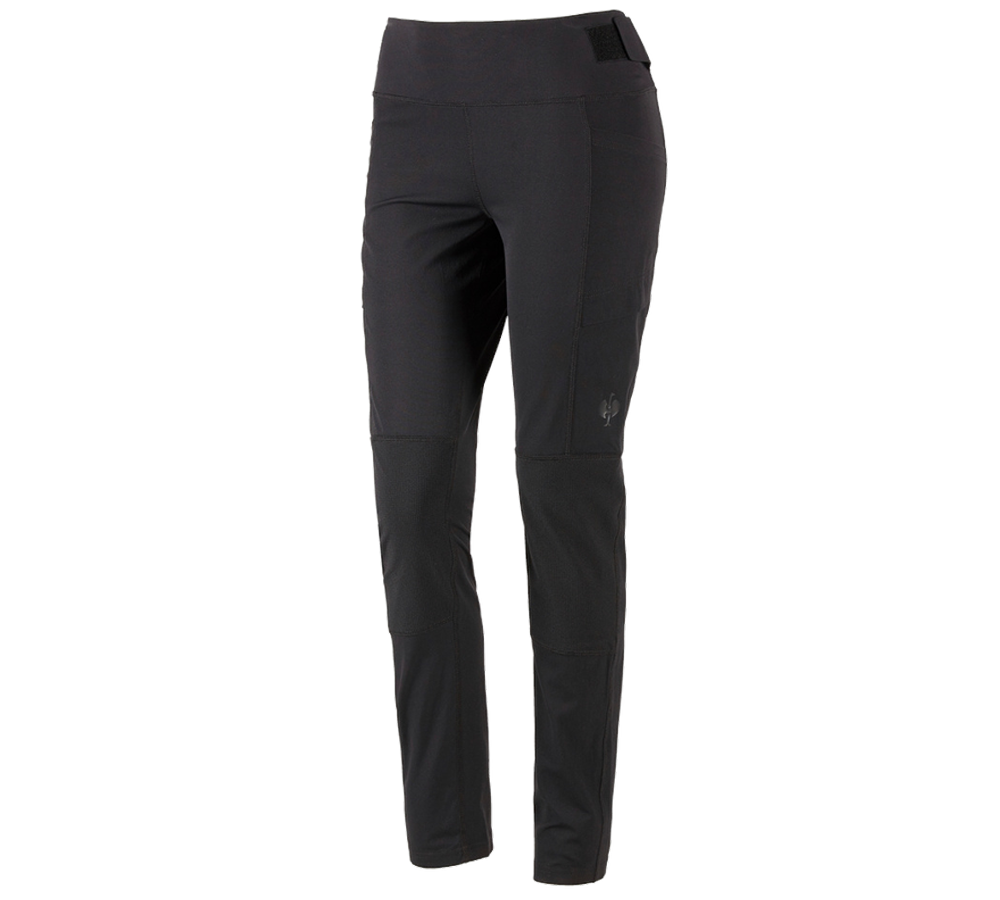Work Trousers: Winter Functional tights e.s.trail, ladies' + black