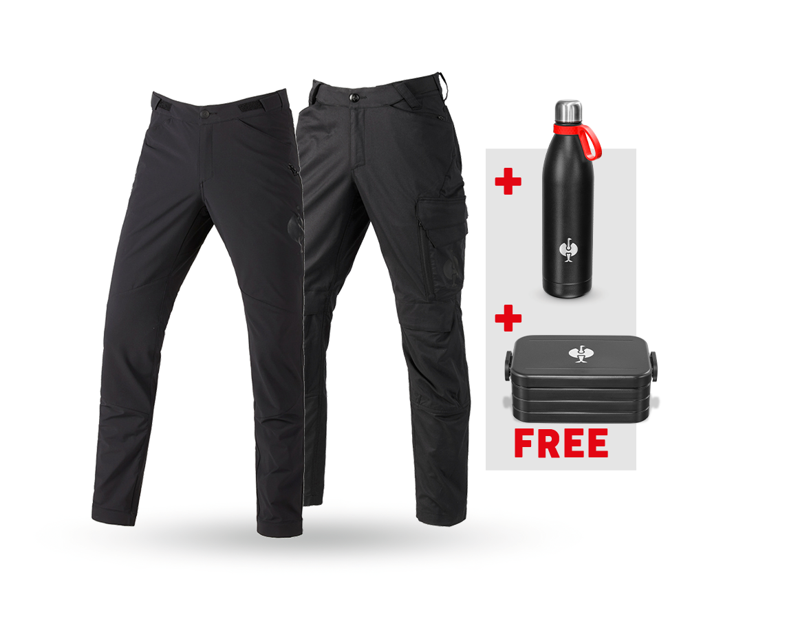 Clothing: SET: Trousers + functional trousers e.s.trail + black