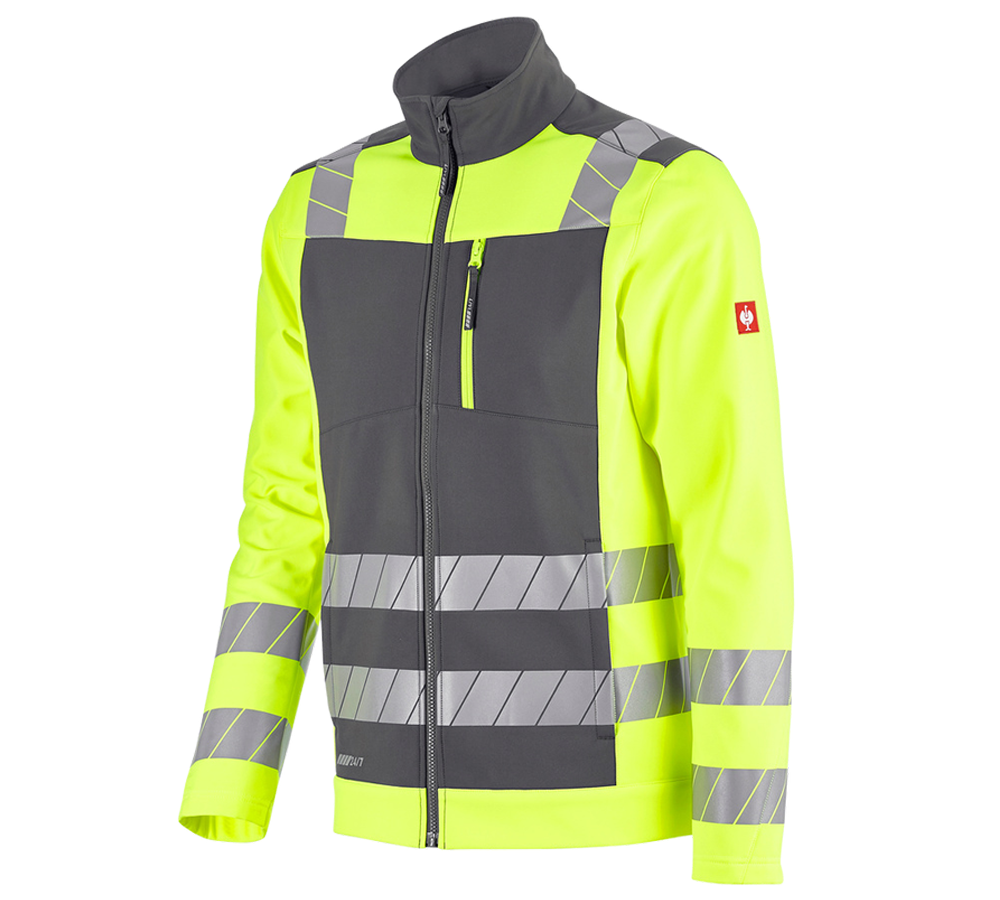 Topics: High-vis softshell jacket e.s.motion 24/7 + anthracite/high-vis yellow