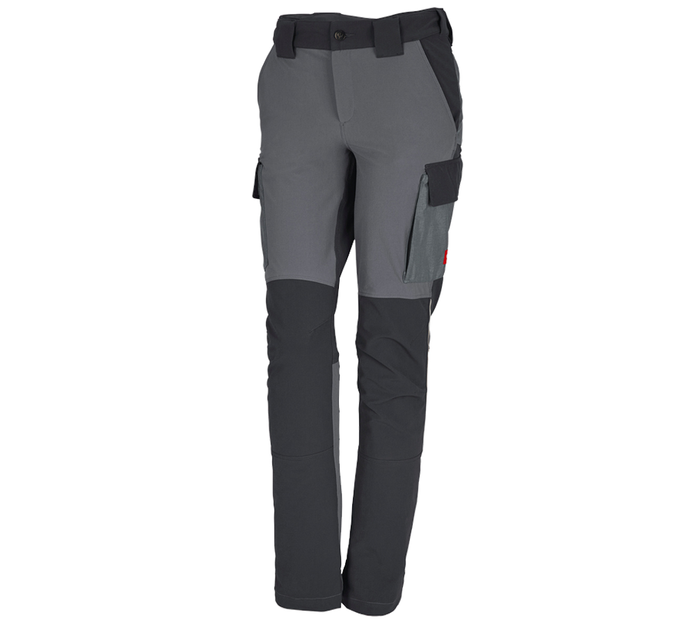 Gardening / Forestry / Farming: Functional cargo trousers e.s.dynashield, ladies' + cement/graphite