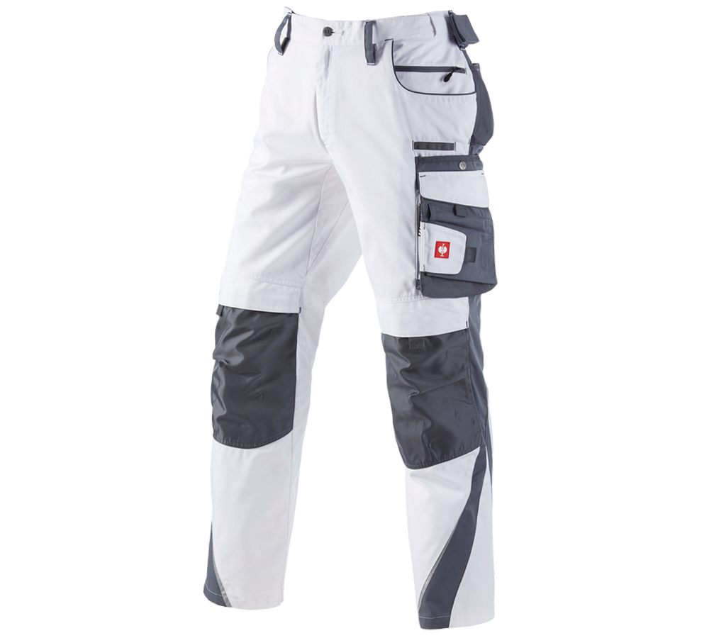 Plumbers / Installers: Trousers e.s.motion Winter + white/grey