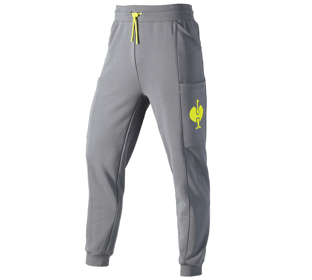 Teman: Sweat pants e.s.trail + basaltgrå/acidgul