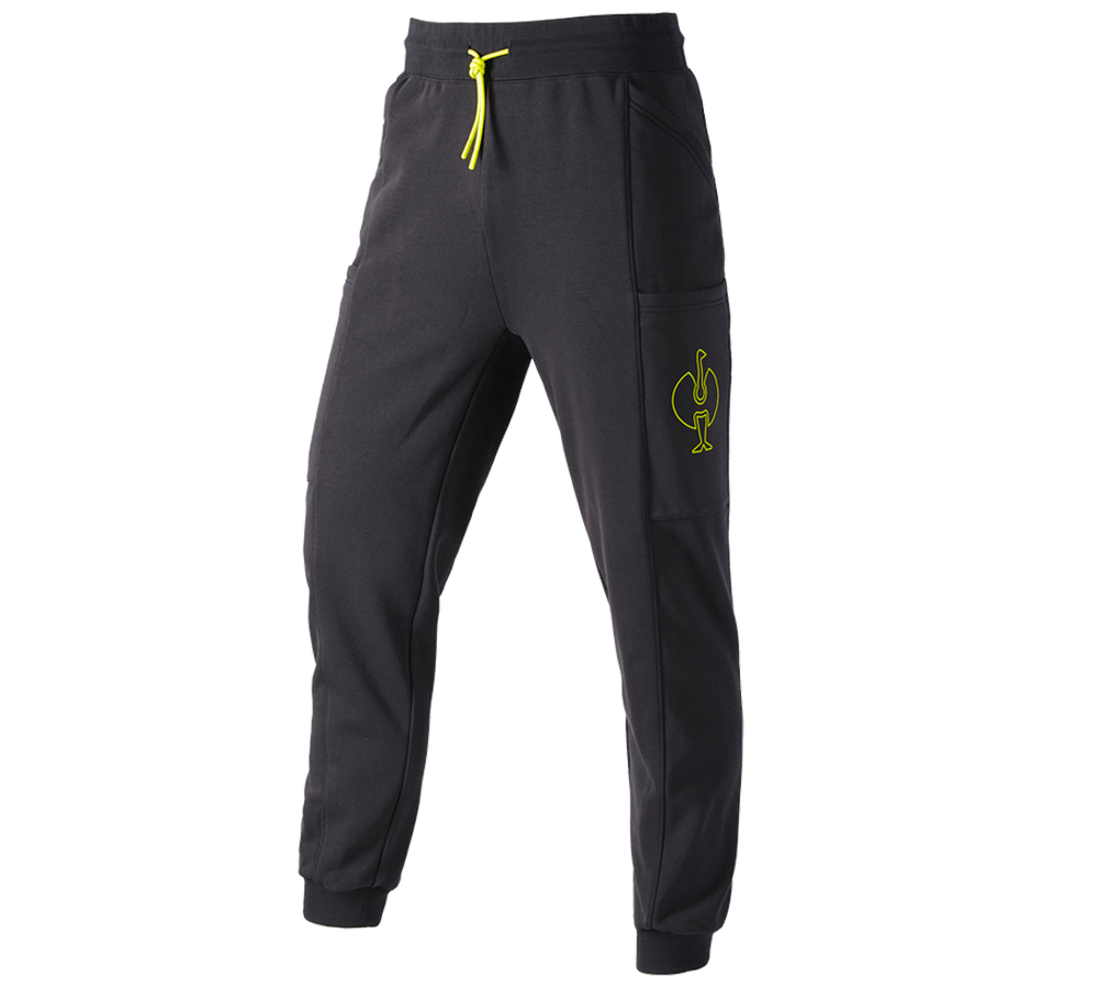 Accessoarer: Sweat pants e.s.trail + svart/acidgul