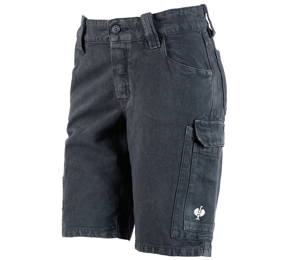 Work Trousers: Shorts e.s.botanica, ladies' + natureblue