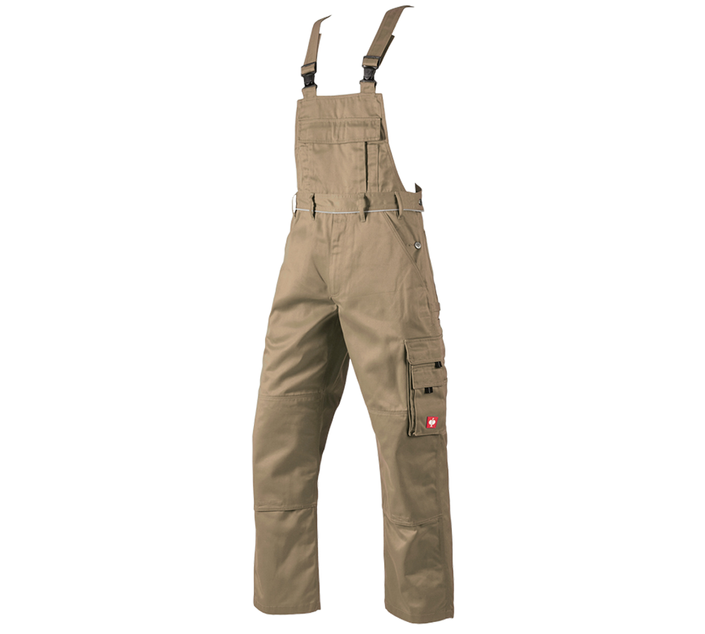 Work Trousers: Bib & brace e.s.classic  + khaki