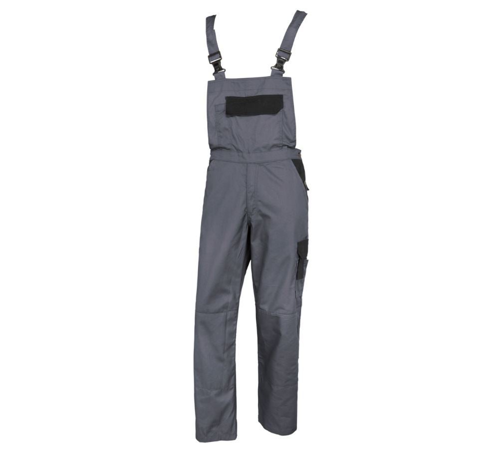 Work Trousers: STONEKIT Bib & Brace Odense + grey/black