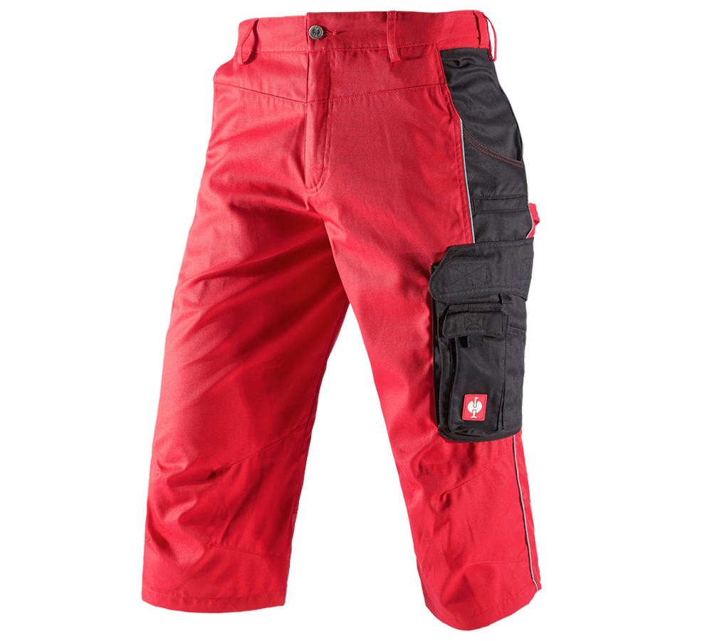 Gardening / Forestry / Farming: e.s.active 3/4 length trousers + red/black