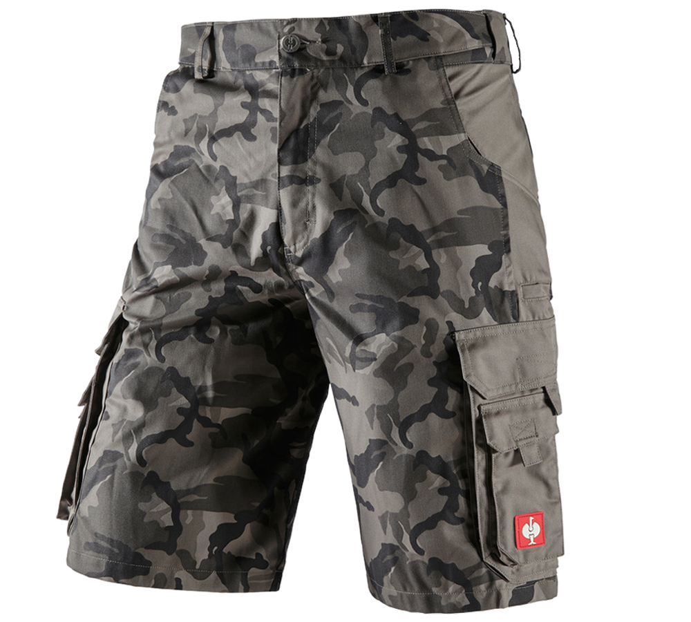 Arbetsbyxor: Shorts e.s.camouflage + kamouflage stengrå