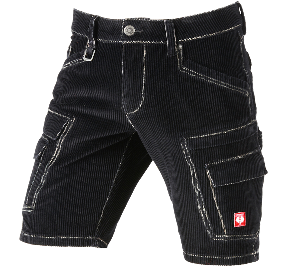 Arbetsbyxor: e.s. cargo-shorts i stretchmanchester + svart